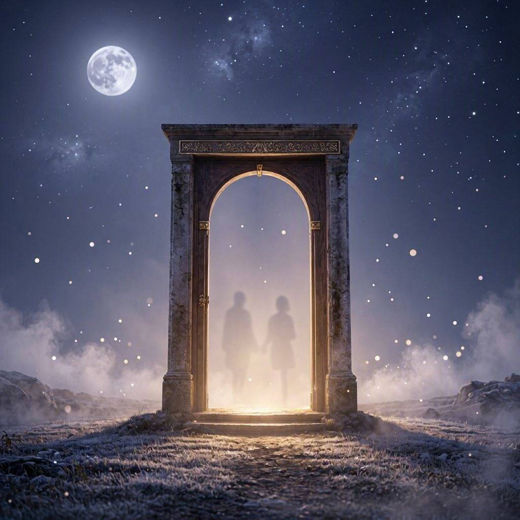 A doorway opening into light